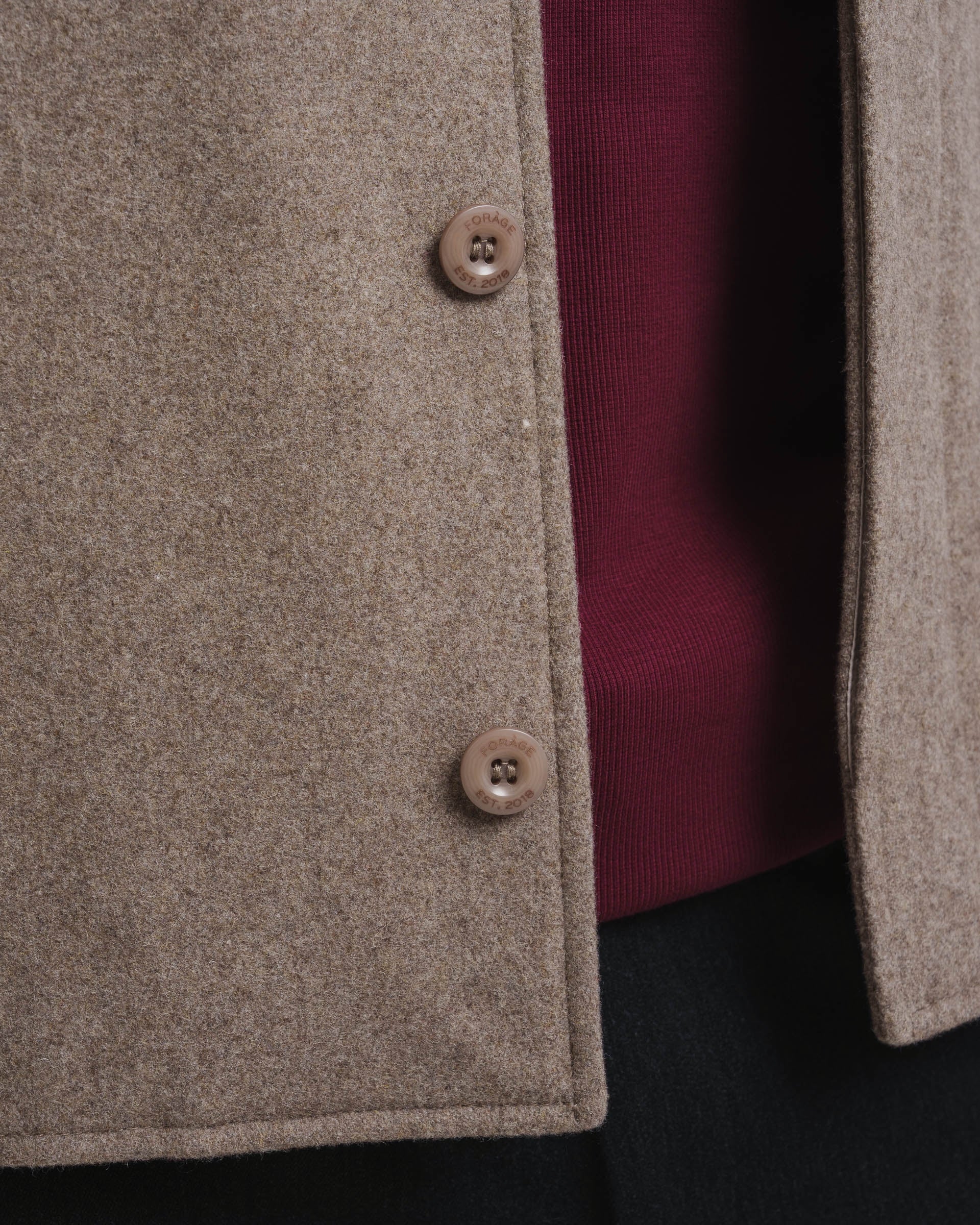 Wool Overshirt (Greige) - Image 5
