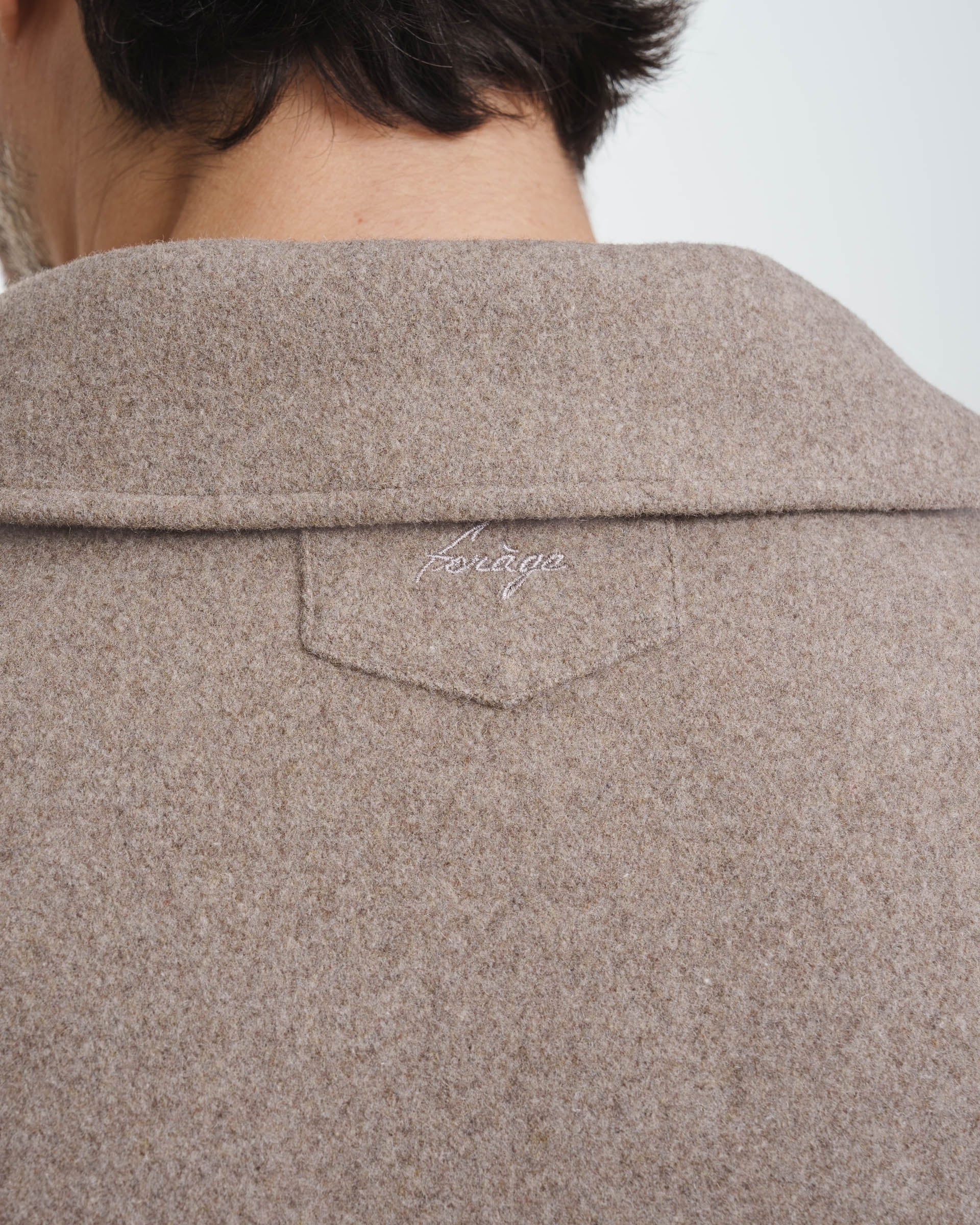 Wool Overshirt (Greige) - Image 7