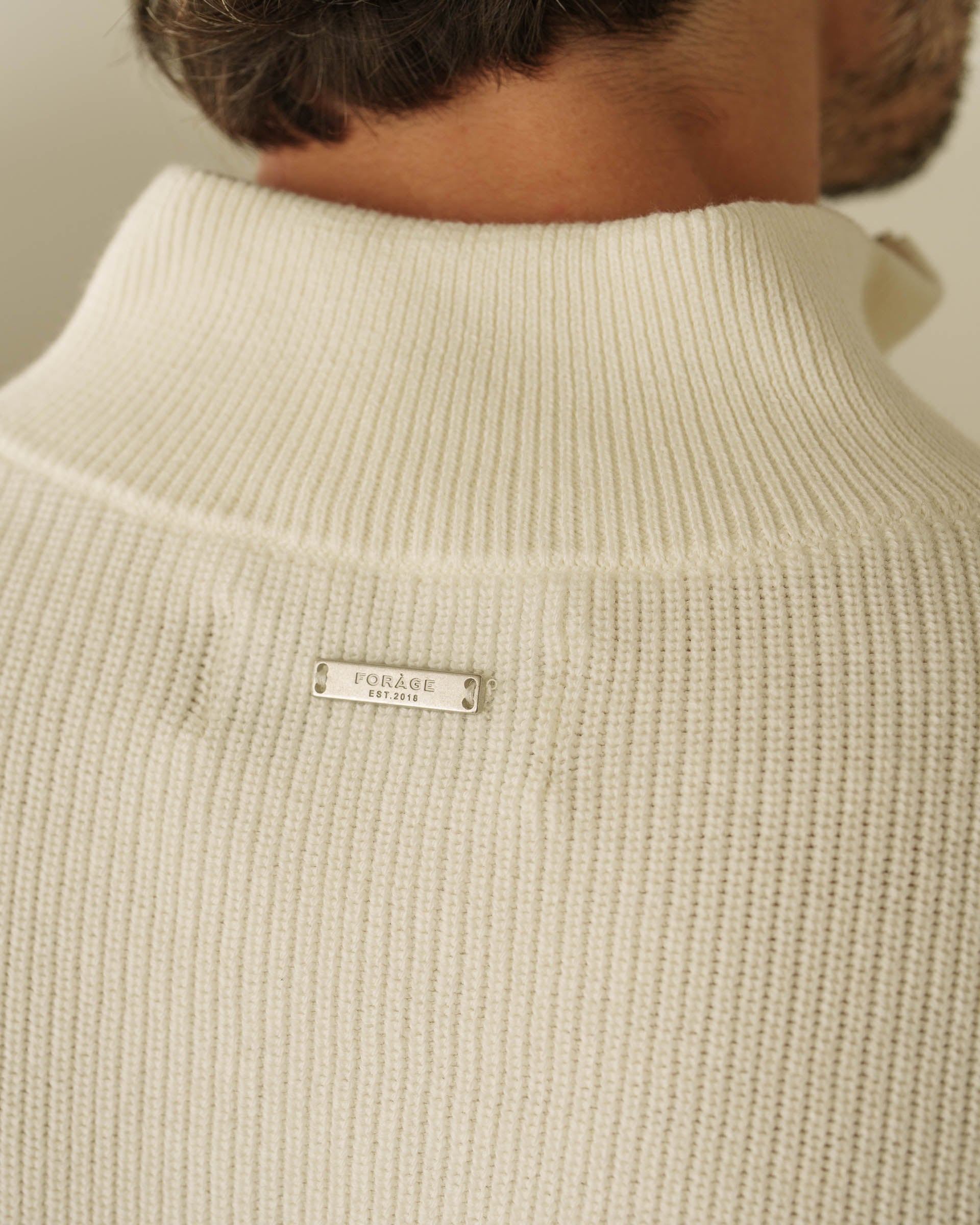 Rib Knit Troyer (Off-White) - Image 6