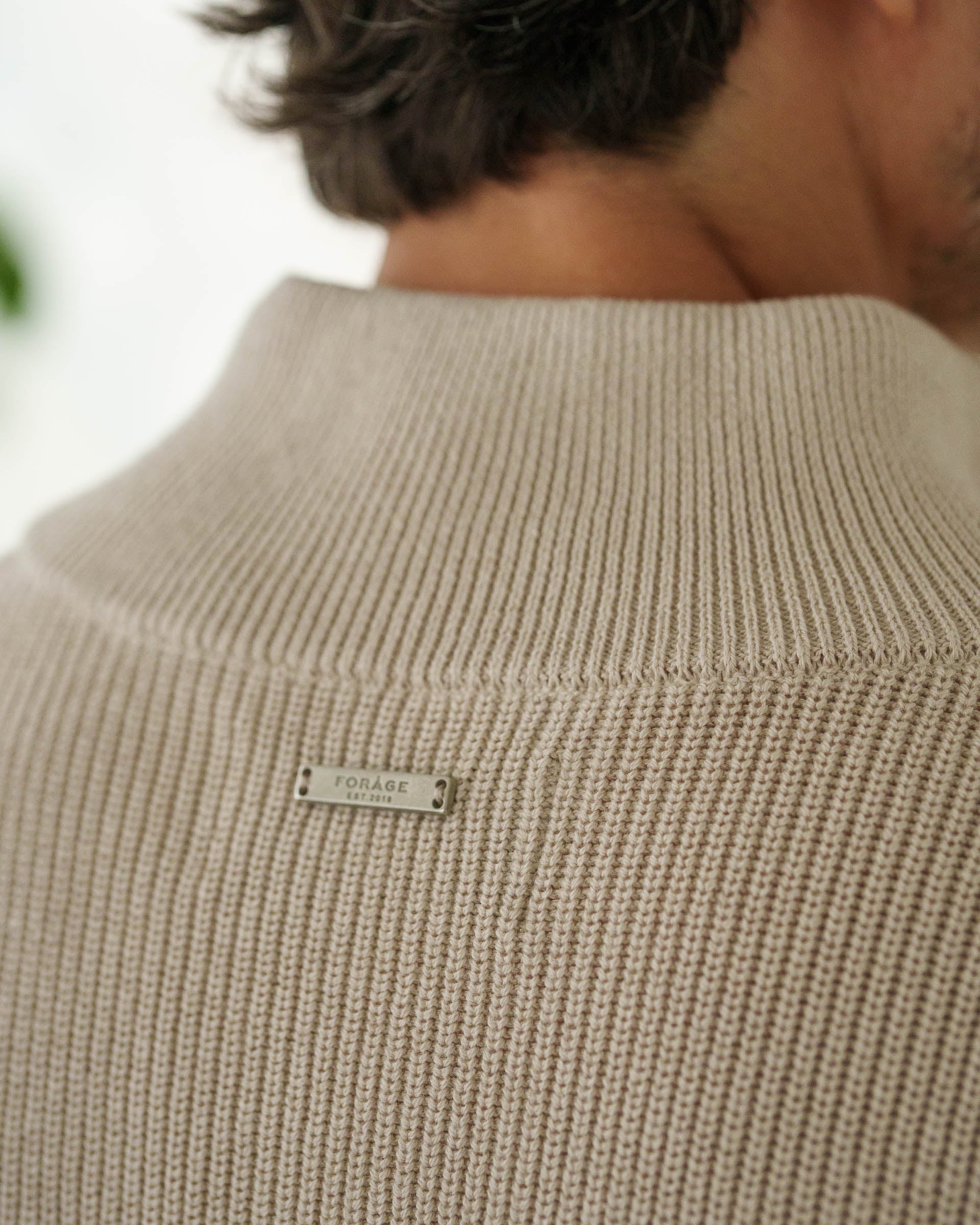 Rib Knit Cardigan (Sand) - Image 7