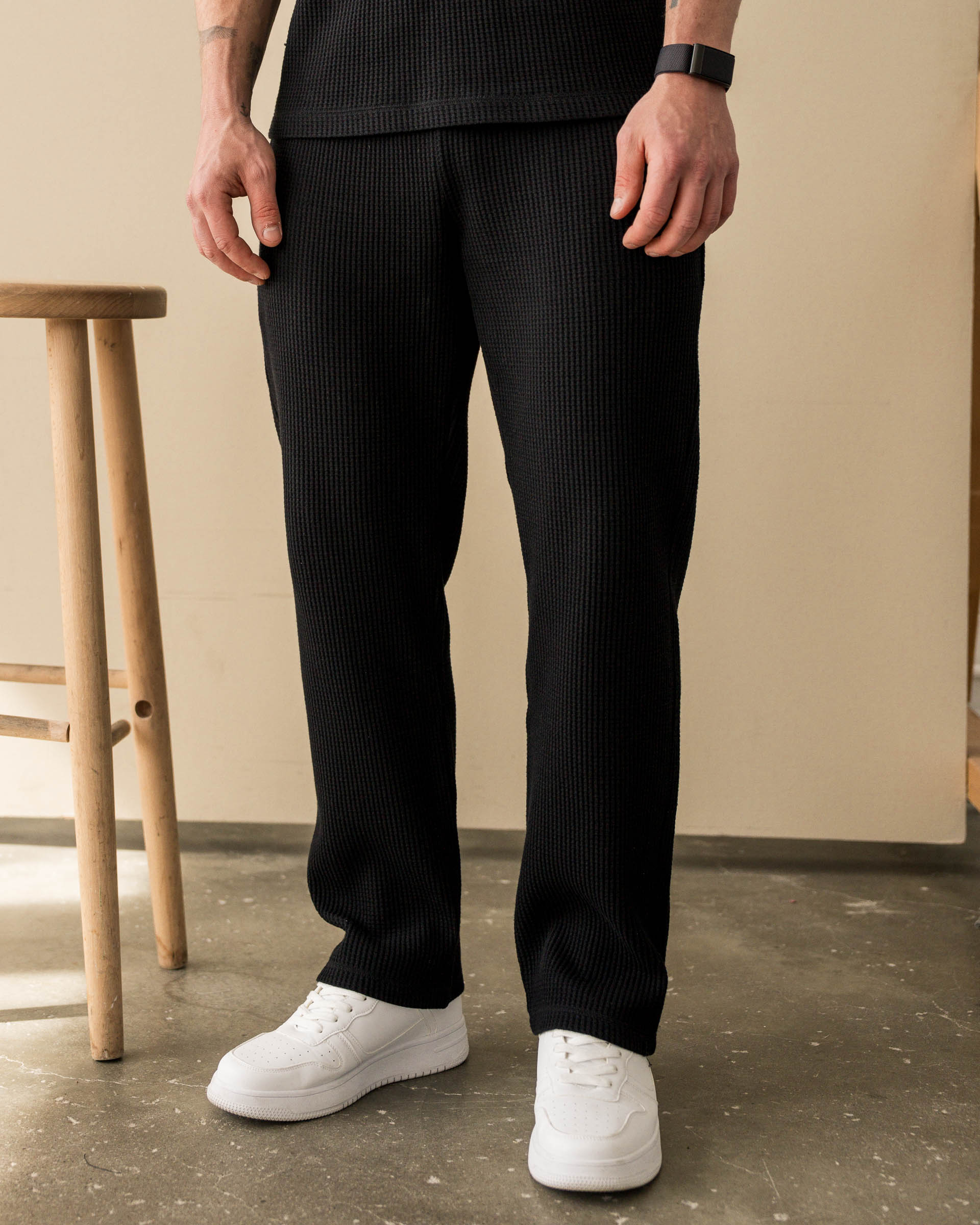 Waffle Pants (Black) - Image 3