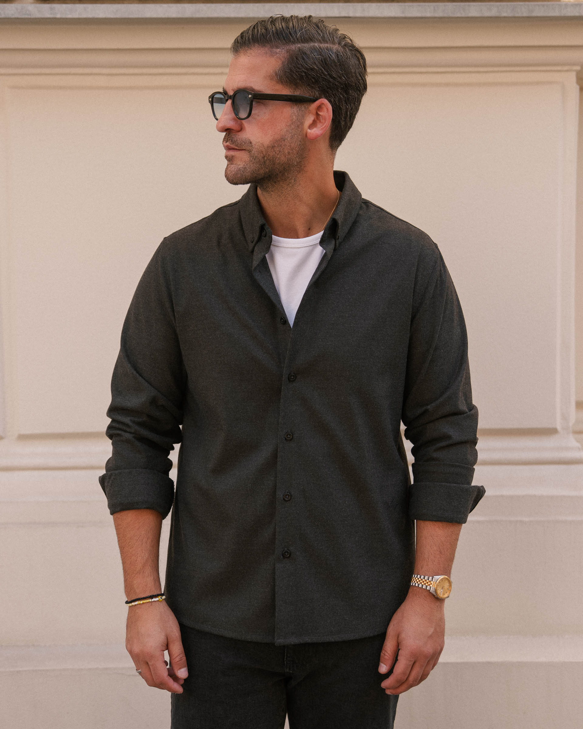 Flannel Shirt (Dark Grey) - Image 4