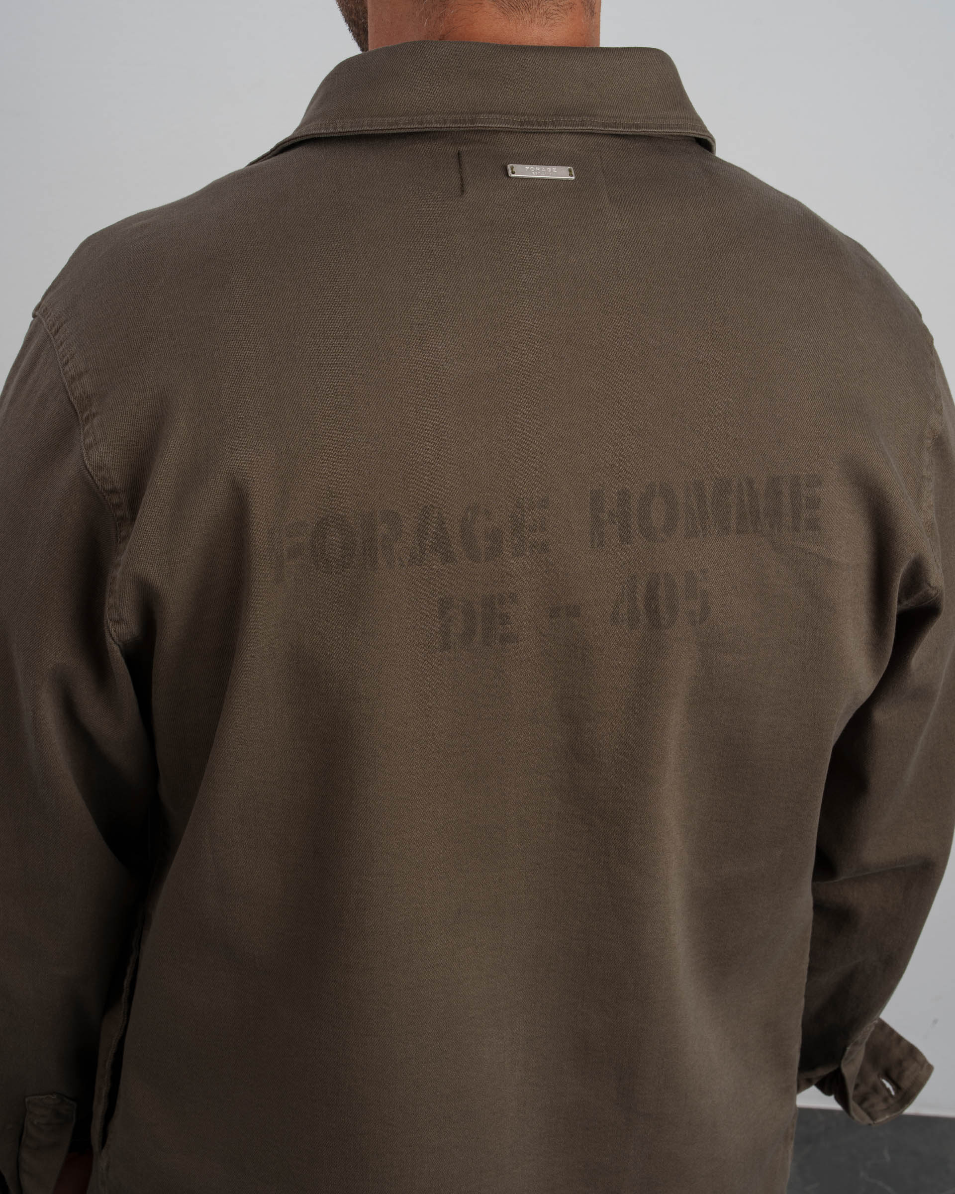 Vintage Shirt Jacket (Khaki) - Image 7