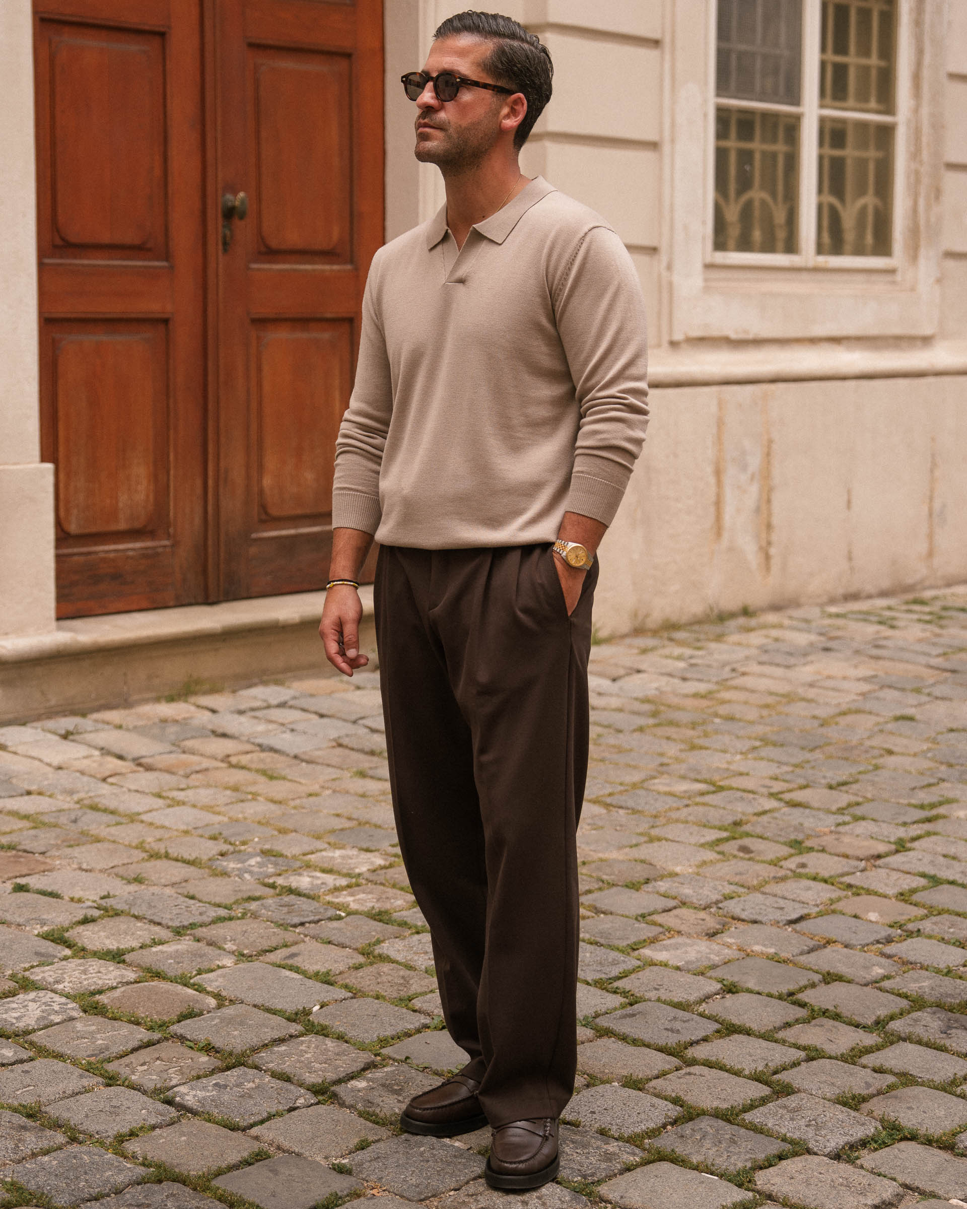 Merino Polo (Taupe) - Image 5