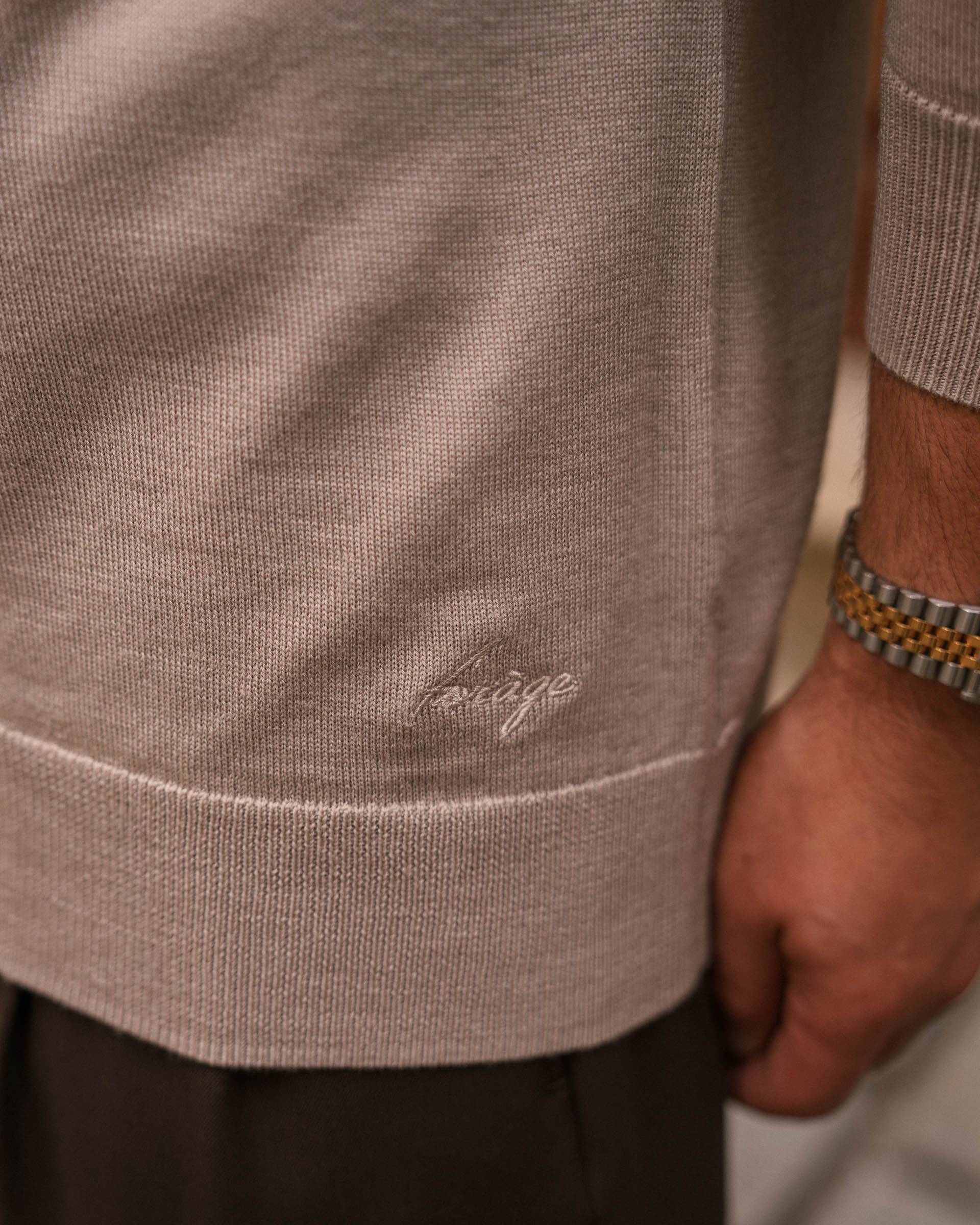 Merino Polo (Taupe) - Image 6