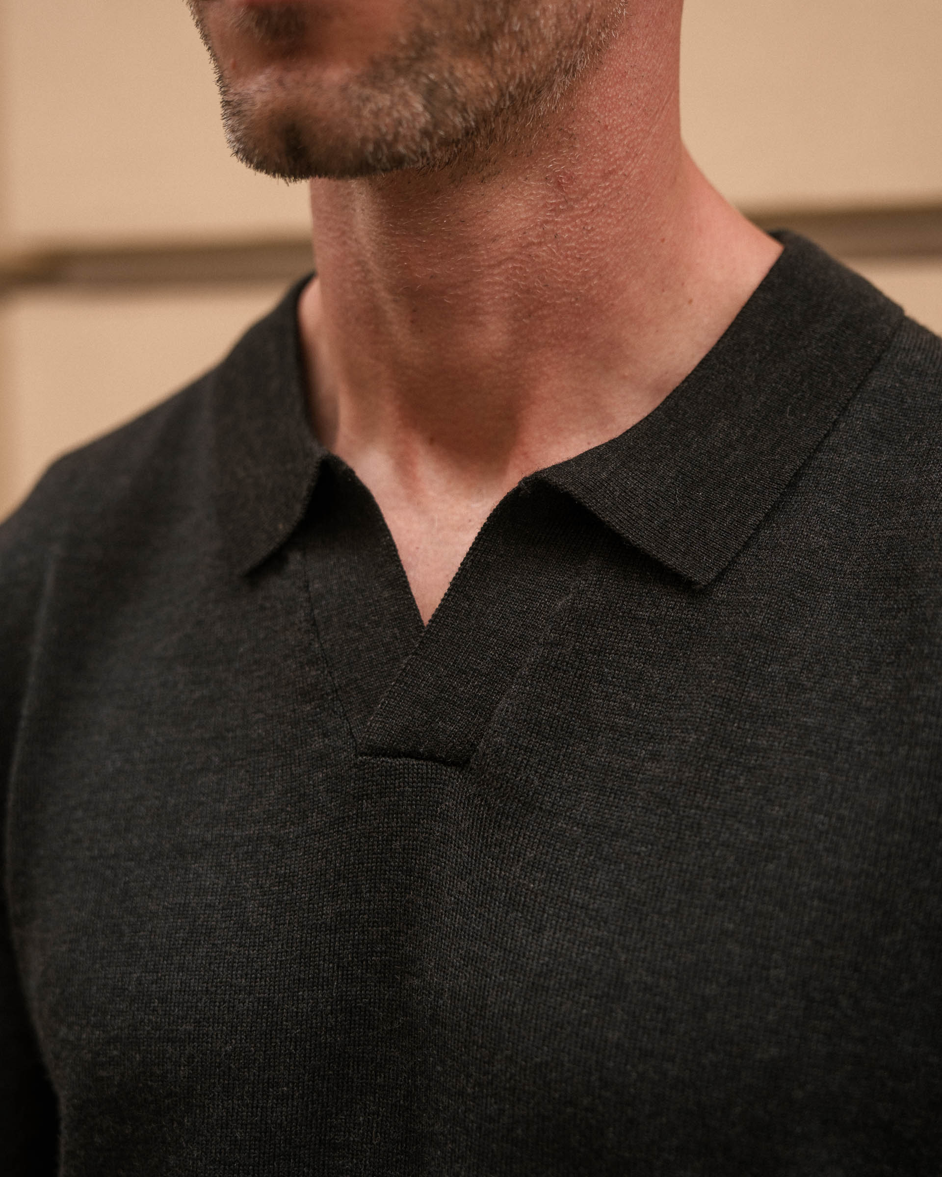 Merino Polo (Dark Grey) - Image 6