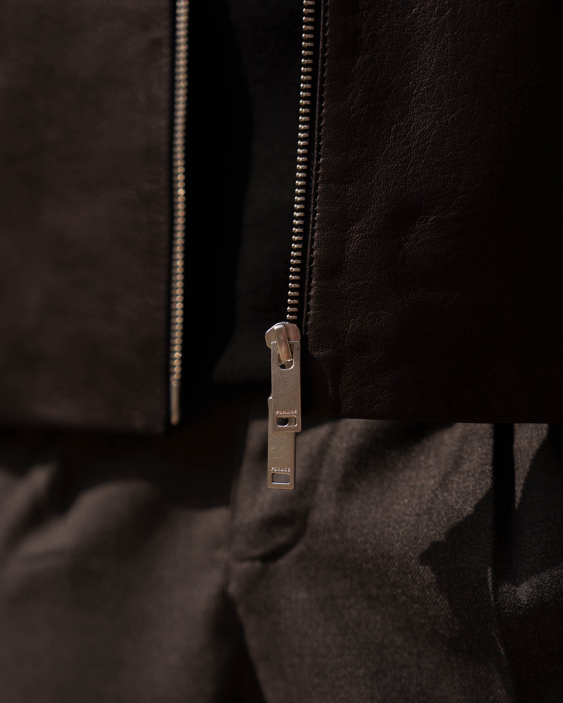 Leather Harrington Jacket (Black) - Image 9