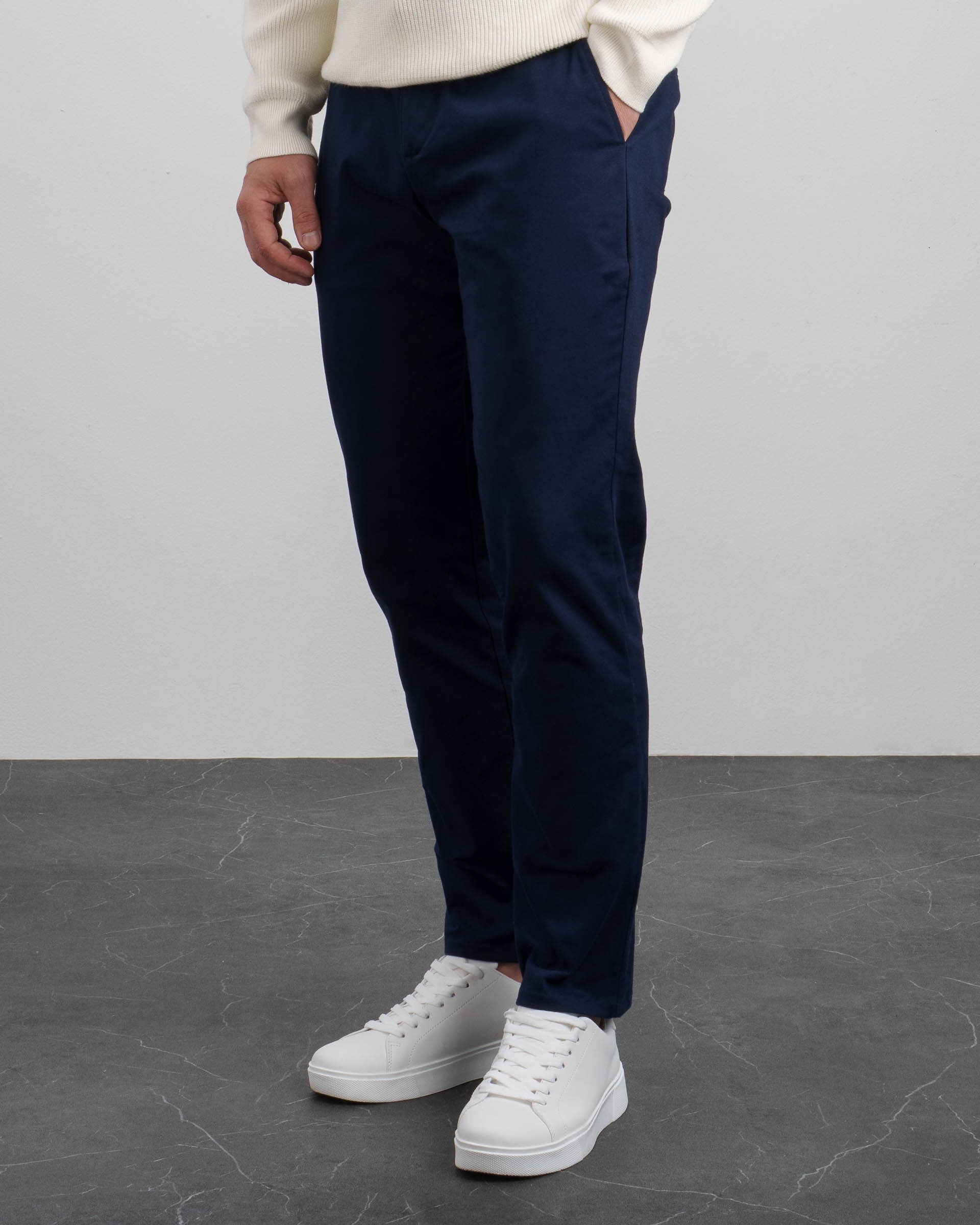 Slim Fit Chino Pants (Navy) - Image 3