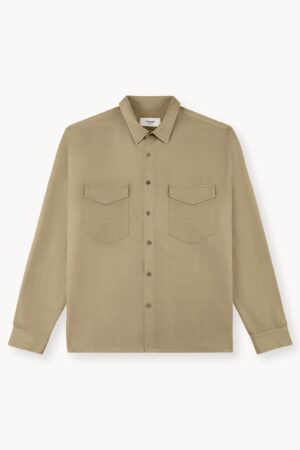 Linen Long Sleeve Shirt (khaki)