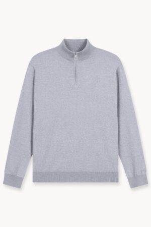 Merino Half-Zip (Light Grey)