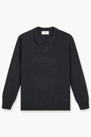 Merino Polo (Dark Grey)