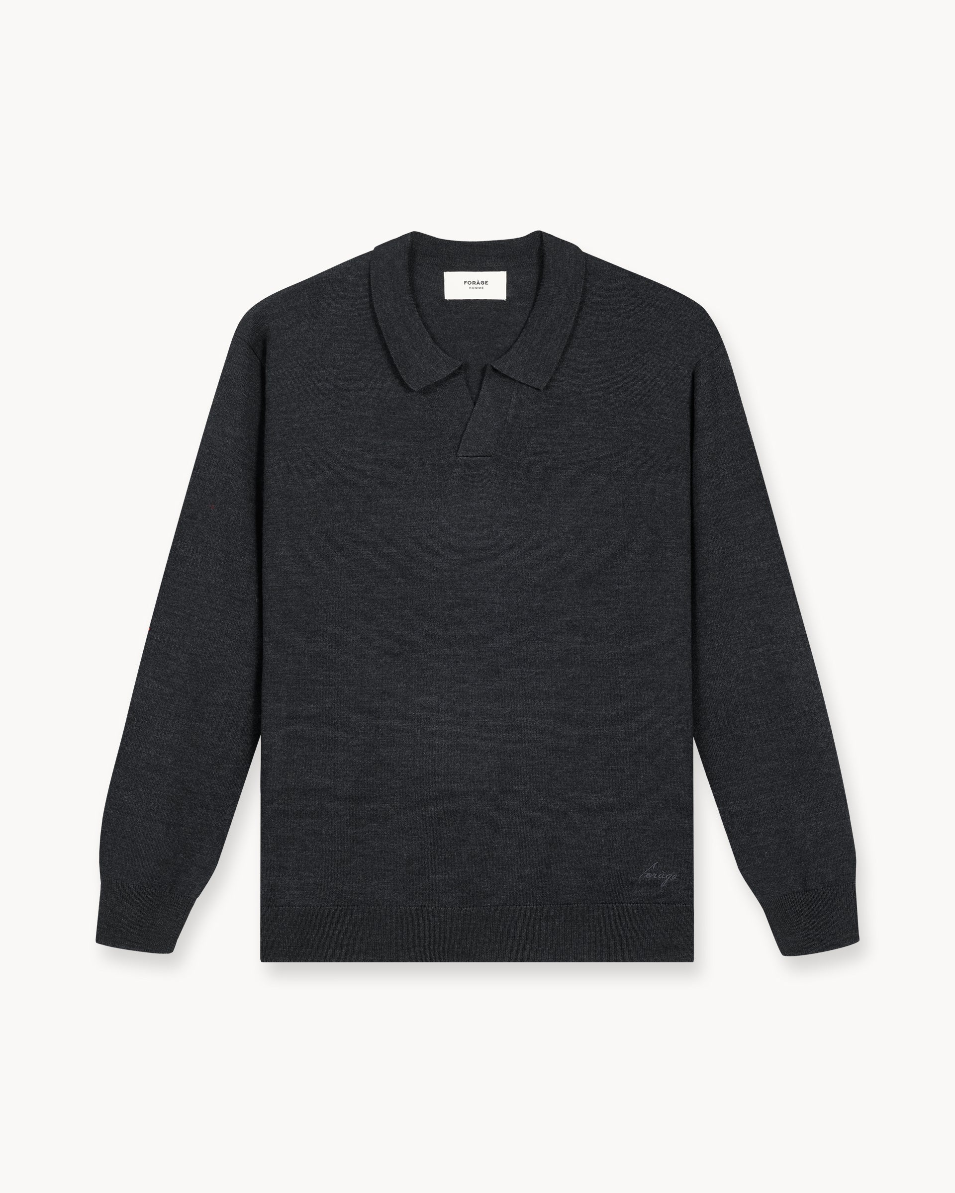 Merino Polo (Dark Grey)