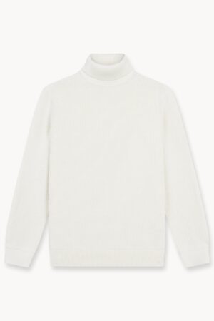 Rib Knit Turtleneck (Off-White)