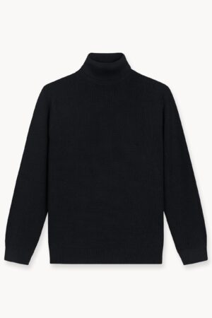 Rib Knit Turtleneck (Black)